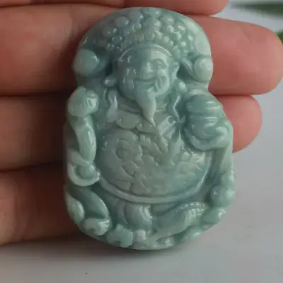 Jade God of Wealth Pendant for Men Women