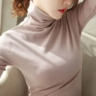 2022 Women's Black High Collar Long Sleeve T-Shirt