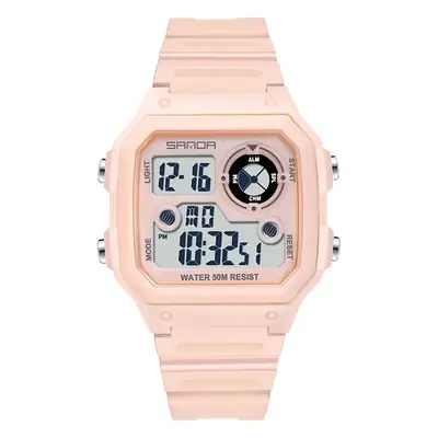 Sanda Men's Black Digital Watch Outdoor Sports Watch