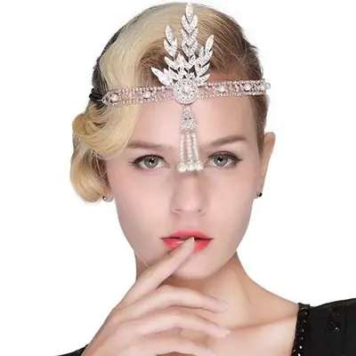 Bridal Pearl Feather Necklace for Women