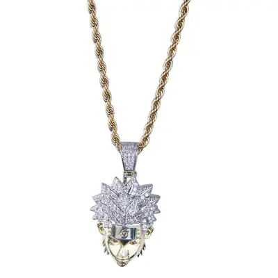 Naruto Zircon Pendant 14K Gold Zircon Avatar 3D