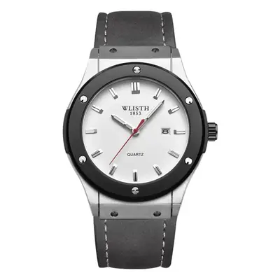 Men's Black Rose Gold Quartz Watch with Crystal Accents
