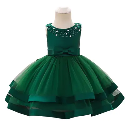 Blue Beaded Princess Skirt for Girls Wedding Dress