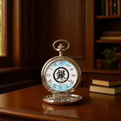 Silver Soul Grave Robbing Notes Cartoon Hanging Watch