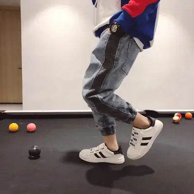 Boys Jeans 2025 Long Pants Spring Stretch Casual Korean Style