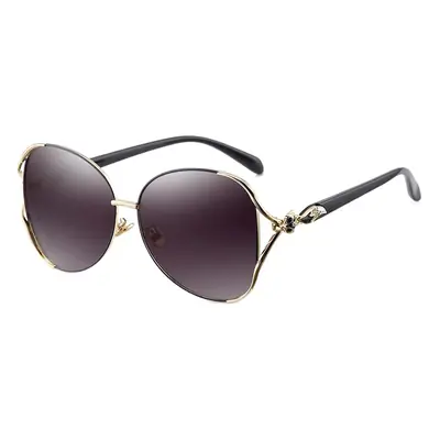 Women Polarized Sunglasses Black Gold 2019