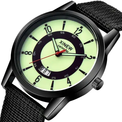 Men's Xinew Black Date Quartz Wristwatch
