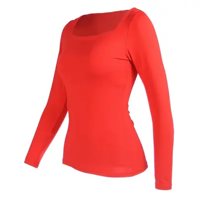 Red Long Sleeve Top with White Mini Skirt Set