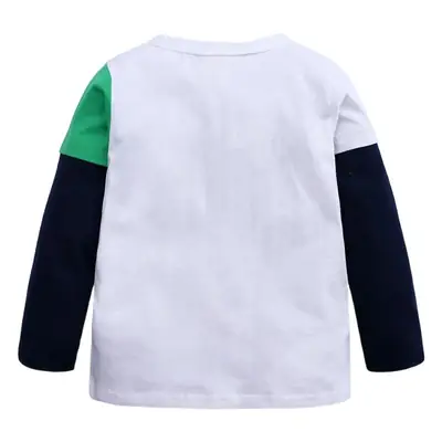 Spring Boys Long Sleeve T-Shirt 2026 Green Black White
