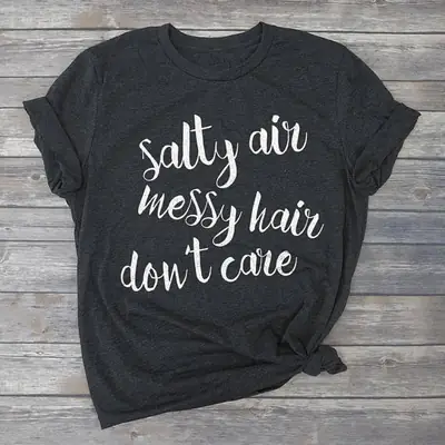 Salty Air Messy Hair Don't Unisex Tee