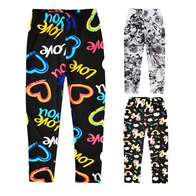 Baby Floral & Leopard Print Slim Pants Set