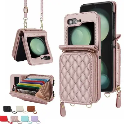 Stacked Crossbody Bag for Moto Razr 60 with Protective Cover