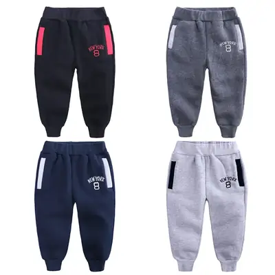 2025 Kids Fleece Sweatpants Grey Newborn Boys Girls