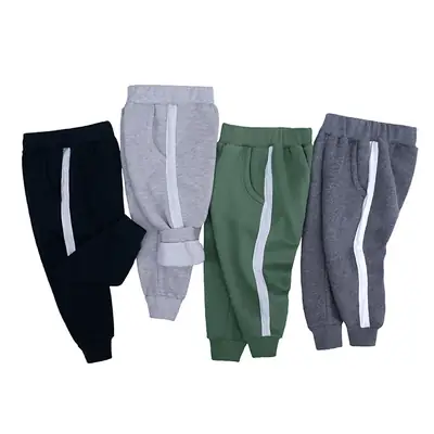 2025 Kids Cotton Fleece Pants Navy Blue