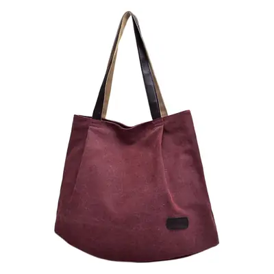 Women's Mori Style Canvas Shoulder Bag Large Capacity