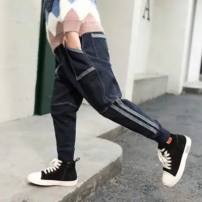 Kids Jeans 2025 Spring Loose Long Pants Korean Style
