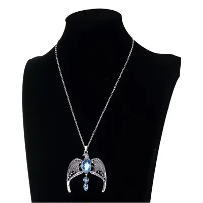 Harry Potter Horcrux Necklace Ravenclaw Lost Crown Academy of Magic Eagle Vintage Silver