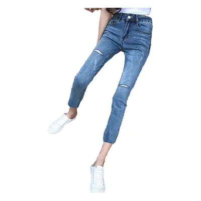 Maternity Jeans Women Spring Fall 2025 New Elastic Small Straight Slim Nine Point Pants