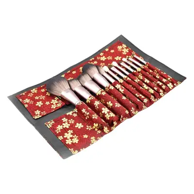 Yilin 12 Small Grape Makeup Brush Set with 15 Pigments