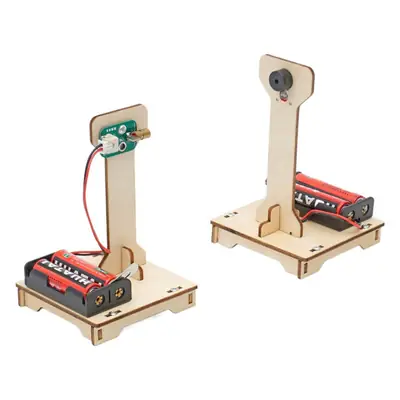 Wooden Infrared Alarm Device for Kids Science Experiment