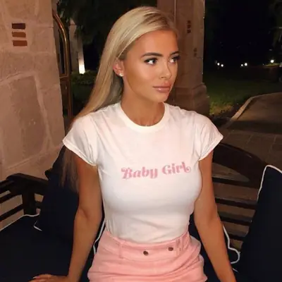 Women's White Printed T-Shirt Summer New Cross Border