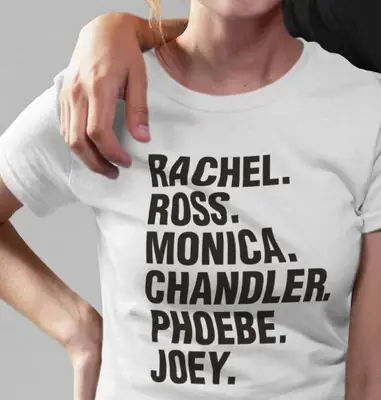 Rachel Ross Monica Chandler Phoebe Joey T-Shirt Short Sleeve