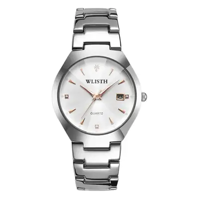 Walis Couple Watches Black Steel Band Waterproof Calendar Business Men's Watch Women's Steel Band Watch Trend Student Watch Wholesale