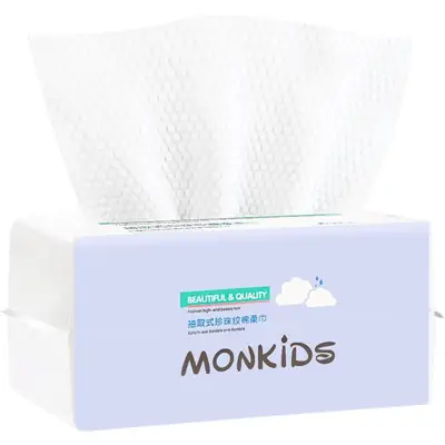 Monkids Disposable Face Towels 100pcs Thickened Pearl