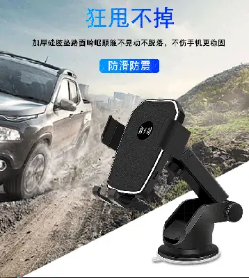 Car Gravity Phone Holder with 10W Charging & Anti-Slip Base