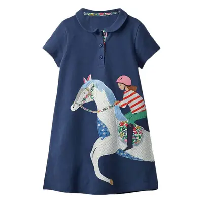 Little Maven Kids Dress European American Cartoon Girls Dress Summer New Girls Short Sleeve Dress