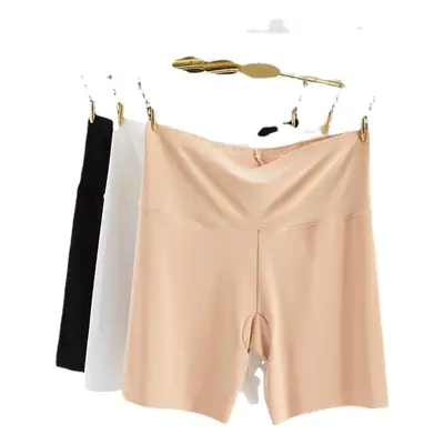 Ice Silk Safety Pants Summer Plus Fat Ladies Seamless High Waist Lace Underwear Anti-Light Three-Point Leggings Wholesale