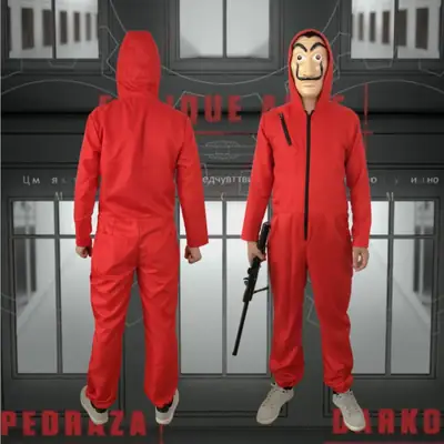Red Hooded Mask Cosplay Suit for Fans