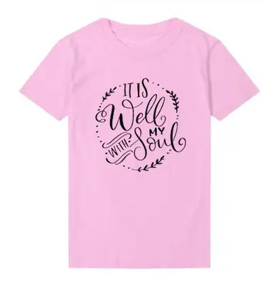 It's Well With My Soul Lettered T-Shirt Red