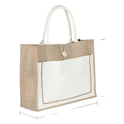 Printed Logo Linen Travel Bag 25cm High