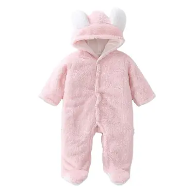 Newborn Baby Hooded Grey Fleece Outfit Winter Warm