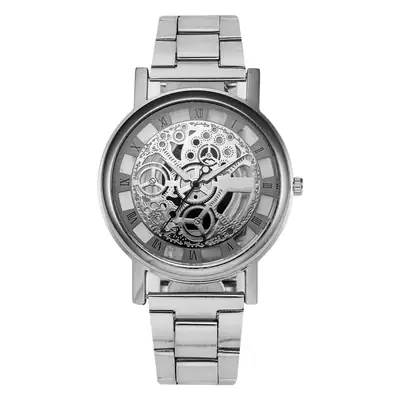 Hollow Mechanism Gold Mesh Watch for Women