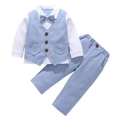 Baby Suit Blue Striped Kids 1 Year Old