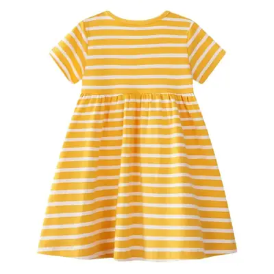 Girls Striped Yellow Summer Dress 2025