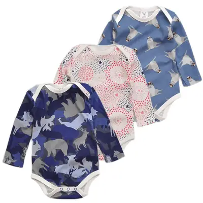 Baby Cotton Long Sleeve Romper Set for Boys
