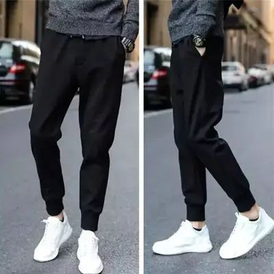 90s Korean Style Slim Fit Black Teen Pants