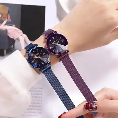2019 Fashion Ladies Watch Starry Sky Mesh Band