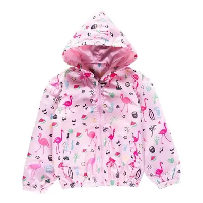 Cross-Border Girls' Hooded Windbreaker Set Pink 2025