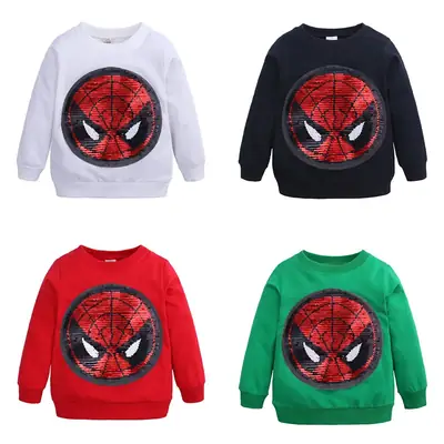 Spiderman Sequin Sweater for Boys Small Medium