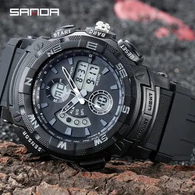 Sanda Men's Multifunctional Waterproof Sports Watch