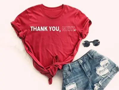 Red T-Shirt "Thank You Next" for Men Women Casual Wear