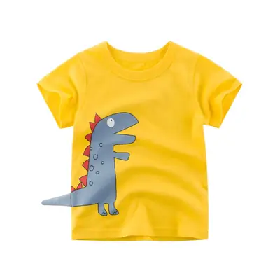 Yellow Cotton T-Shirt for Boys Summer 2024