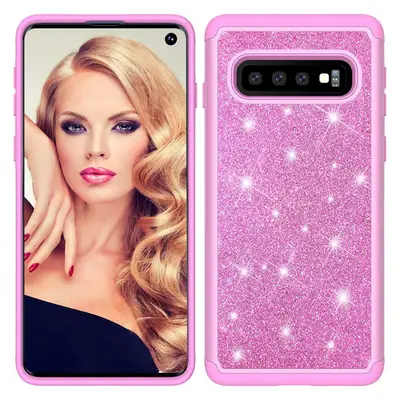 Samsung S25 S24 Ultra S10 Plus Glitter Leather Two-In-One Phone Case