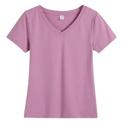 Women V-Neck Slim Fit T-Shirt Mint Green
