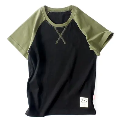Kids Red White Raglan Sleeve T-Shirt One Piece Wholesale