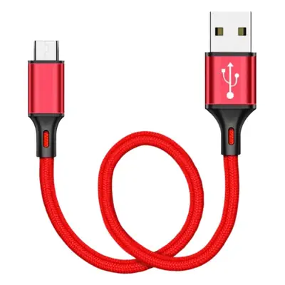 USB Type-C 2.4A Fast Charging Cable Red Nylon Braided
